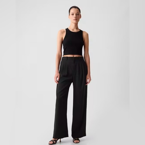 GAP Pants - GAP 365 High-Rise PLEATED Wide Leg BOHO Pants Women's Size 16 Petite‎ $90